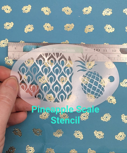 Pineapple scale Tropical Stencil face paint bodyart cakecraft airbrush