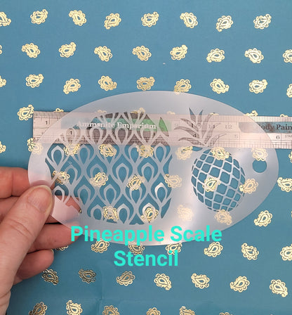 Pineapple scale Tropical Stencil face paint bodyart cakecraft airbrush