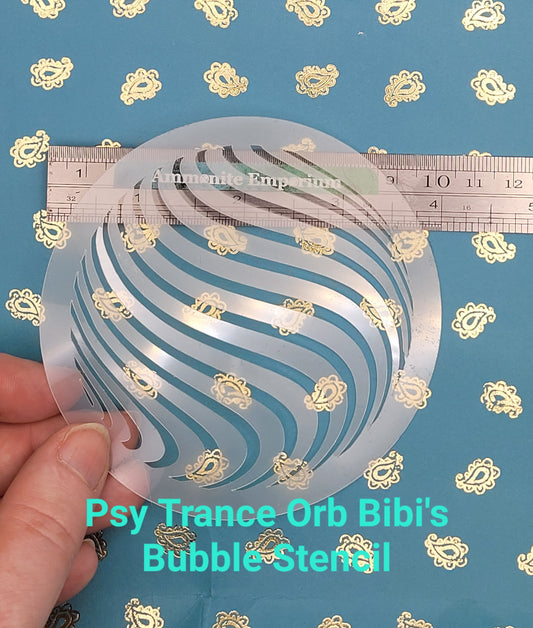Bibi's Bubble Optical Illusion swirl psy trans mindbending space warp pattern stencil