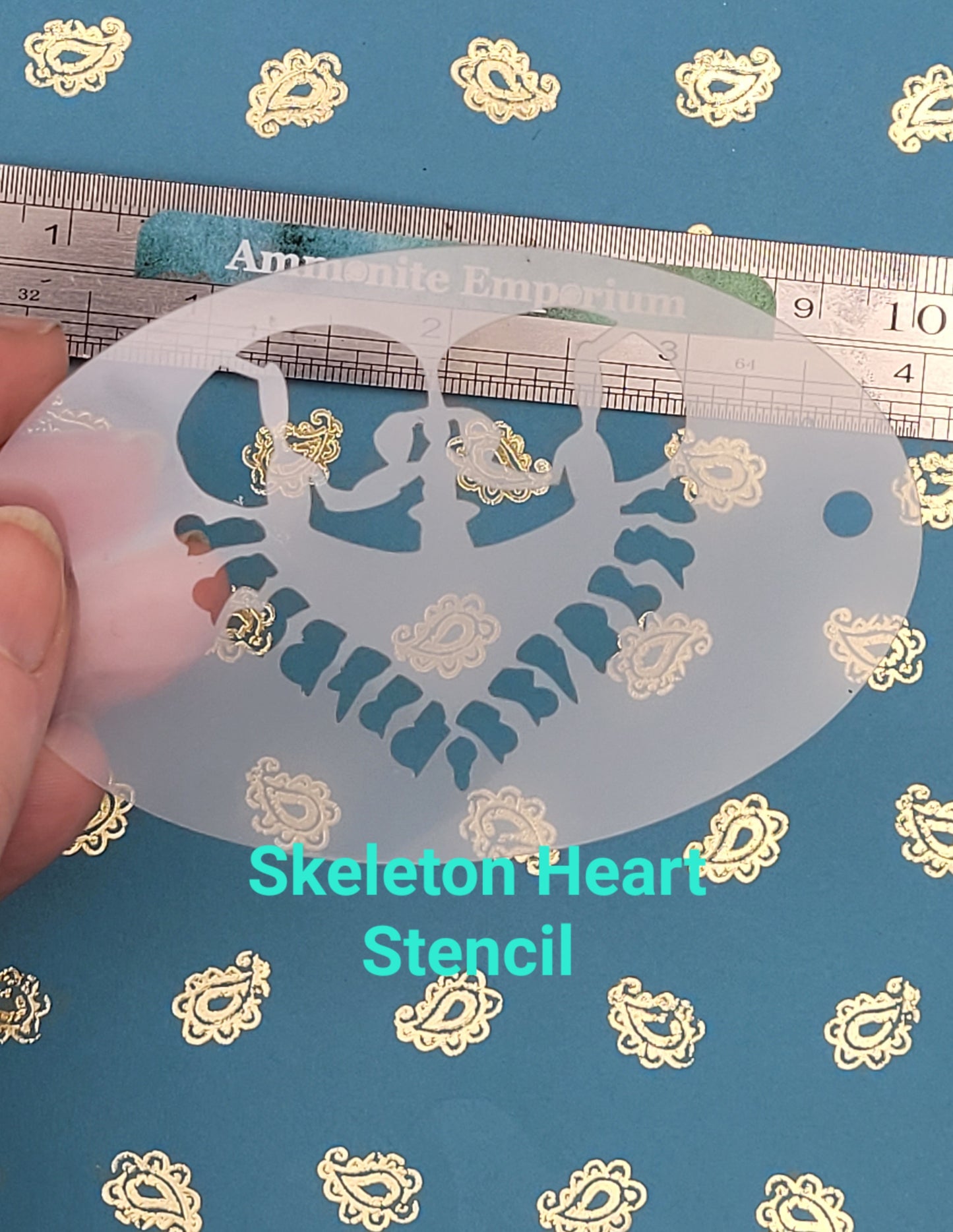 Skeleton Skull KISS Heart halloween creepy reusable stencil facepaint bodyart cakecraft