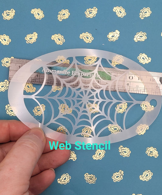 SPIDER WEB halloween creepy spiderman reusable stencil facepaint bodyart cakecraft