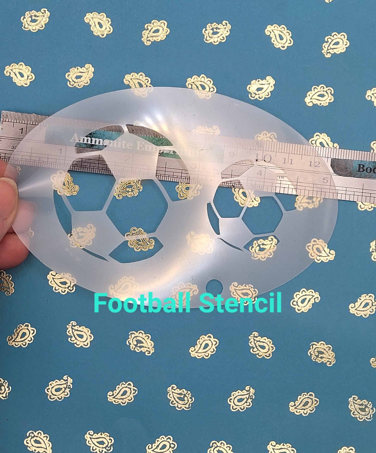 Two Football soccer ball Sports reusable stencil facepaint