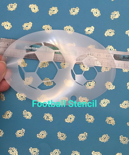 Two Football soccer ball Sports reusable stencil facepaint