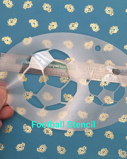 Two Football soccer ball Sports reusable stencil facepaint