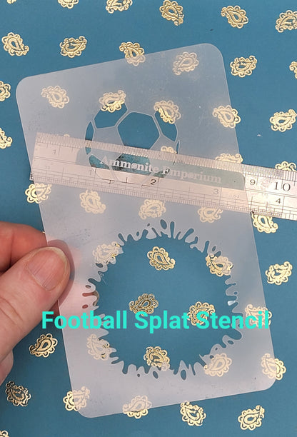 Football SPLAT muddy soccer ball Sports reusable stencil facepaint