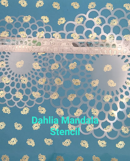 Dahlia Doily Mandala Pattern Stencil decor facepaint airbrush bodyart