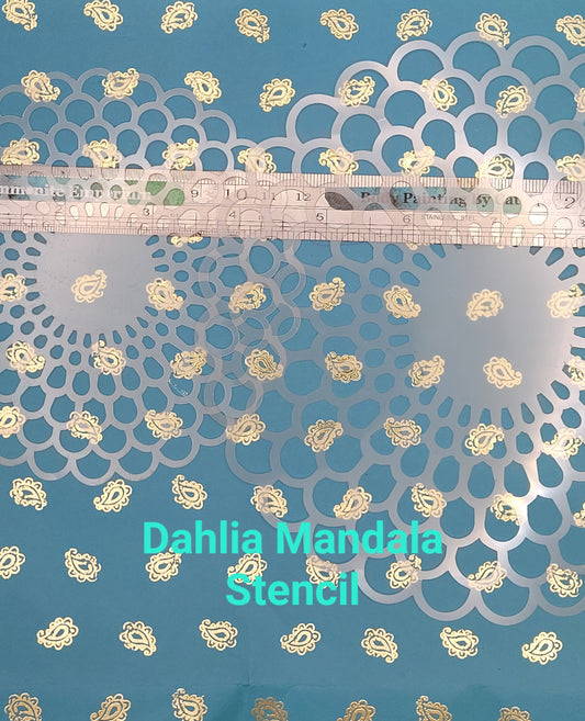 Dahlia Doily Mandala Pattern Stencil decor facepaint airbrush bodyart