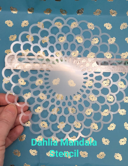 Dahlia Doily Mandala Pattern Stencil decor facepaint airbrush bodyart
