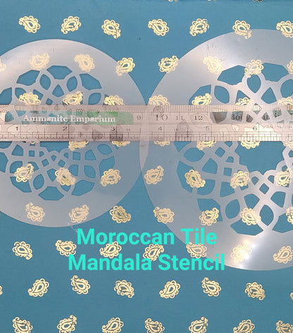 Moroccan Tile Mandala Pattern Stencil decor facepaint airbrush bodyart