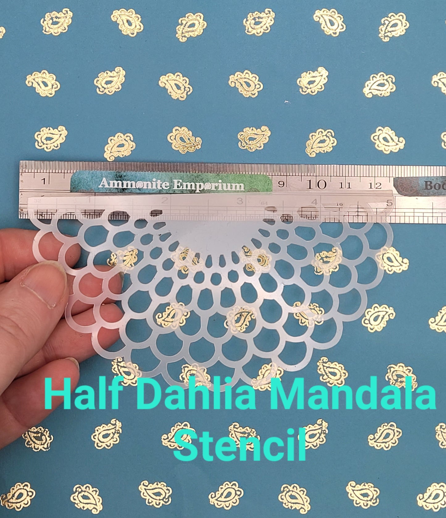 Half Dahlia Doily Mandala Pattern Stencil decor facepaint airbrush bodyart