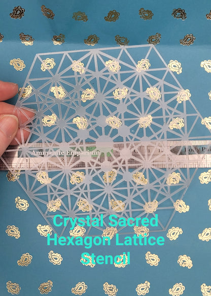 Crystal Lattice Sacred geometry stencil facepaint bodyart decor airbrush