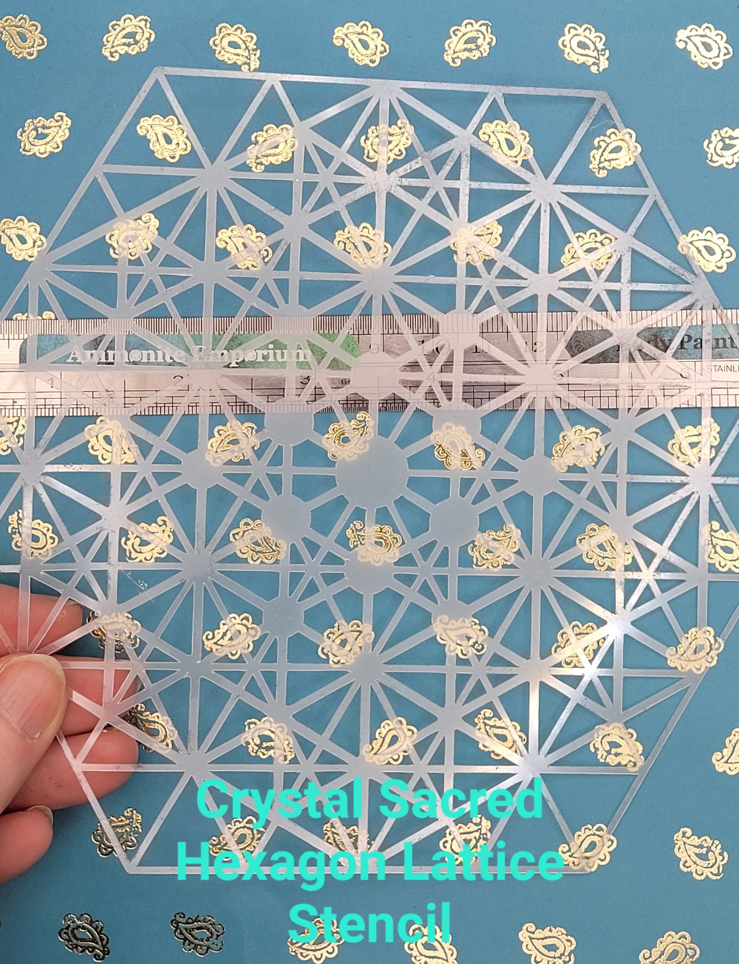 Crystal Lattice Sacred geometry stencil facepaint bodyart decor airbrush