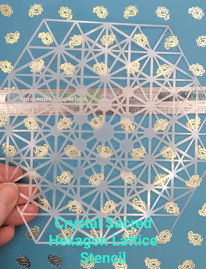 Crystal Lattice Sacred geometry stencil facepaint bodyart decor airbrush