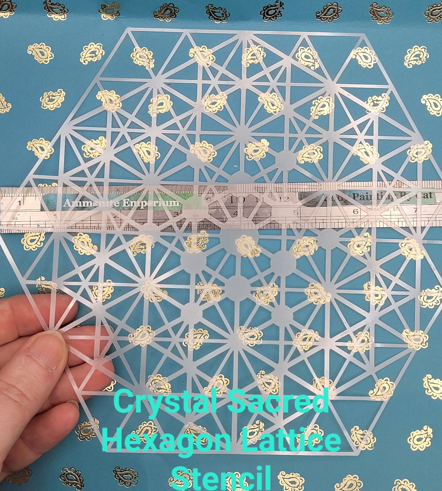 Crystal Lattice Sacred geometry stencil facepaint bodyart decor airbrush