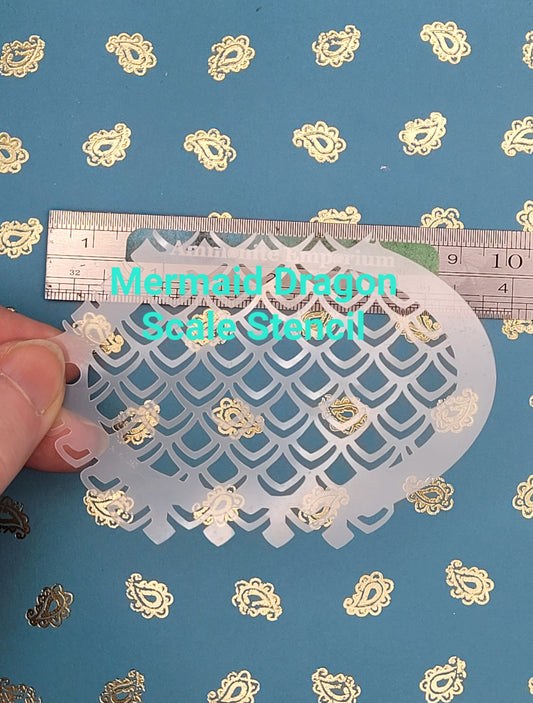 SCALES Mermaid fish dragon reptile snake halloween reusable stencil facepaint bodyart