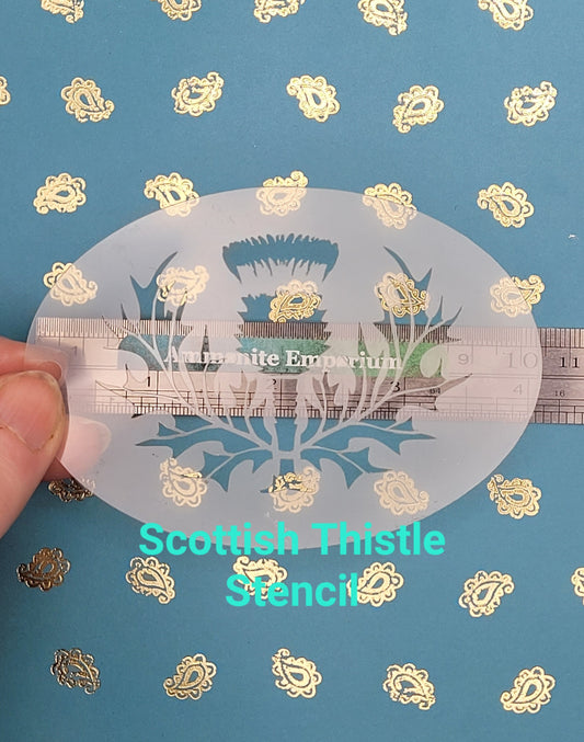 Scottish Saltire Thistle Stencil decor facepaint airbrush bodyart