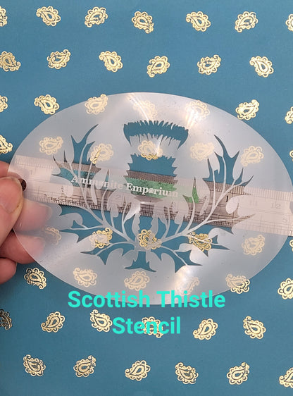 Scottish Saltire Thistle Stencil decor facepaint airbrush bodyart