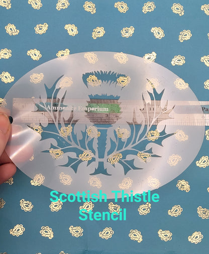 Scottish Saltire Thistle Stencil decor facepaint airbrush bodyart