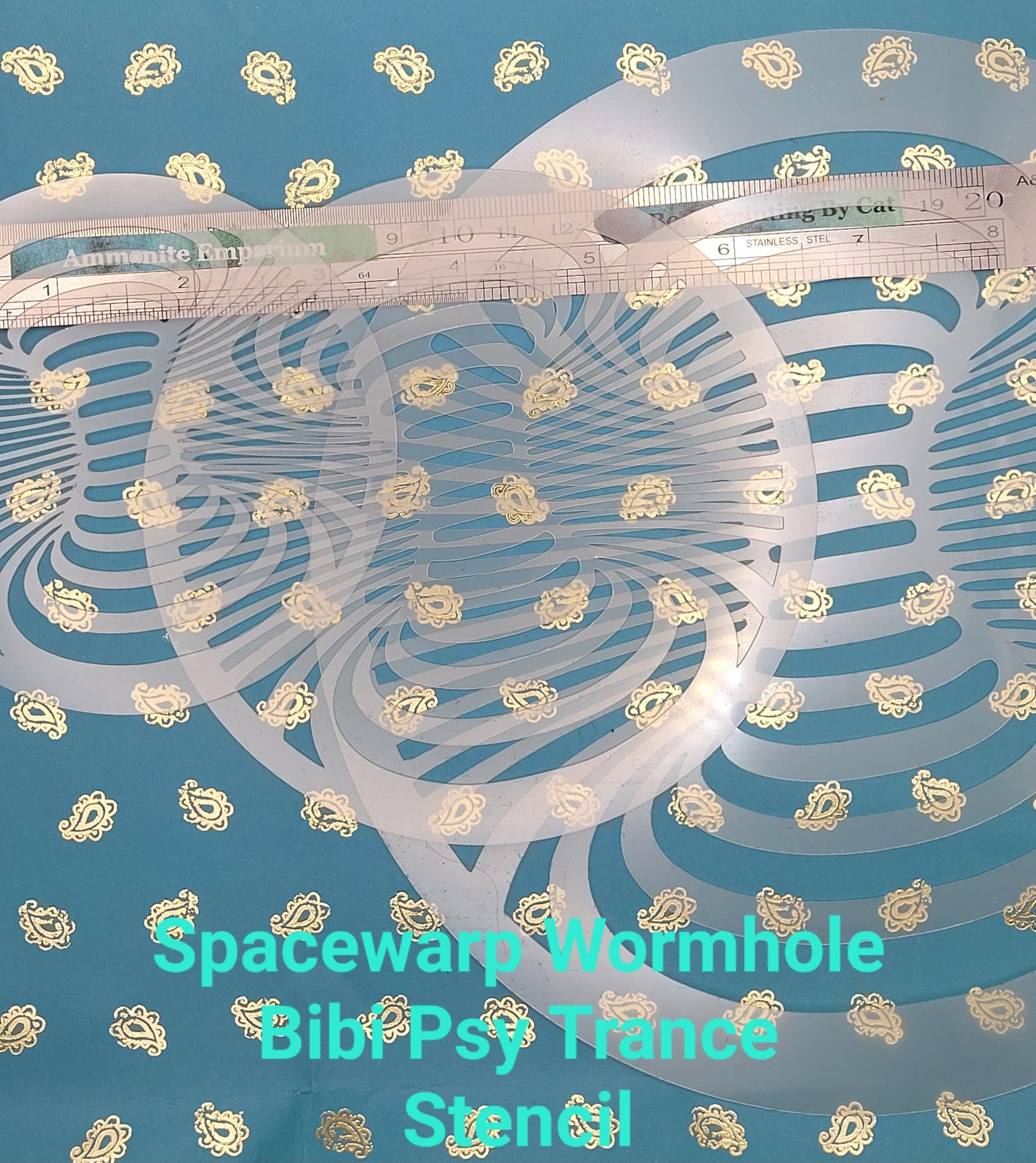 Bibi's Warp Wormhole psy trans mindbending space warp pattern stencil