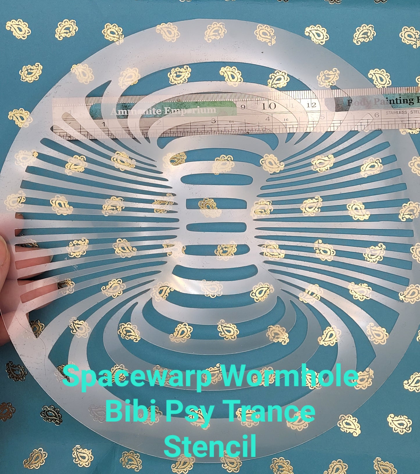 Bibi's Warp Wormhole psy trans mindbending space warp pattern stencil