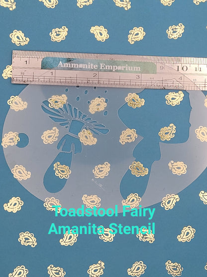 Amanita Toadstool fairy Fungi mushroom Alice Stencil face paint bodyart cakecraft