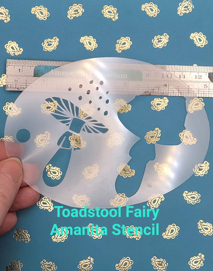 Amanita Toadstool fairy Fungi mushroom Alice Stencil face paint bodyart cakecraft