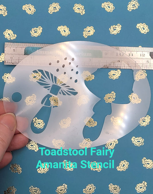 Amanita Toadstool fairy Fungi mushroom Alice Stencil face paint bodyart cakecraft