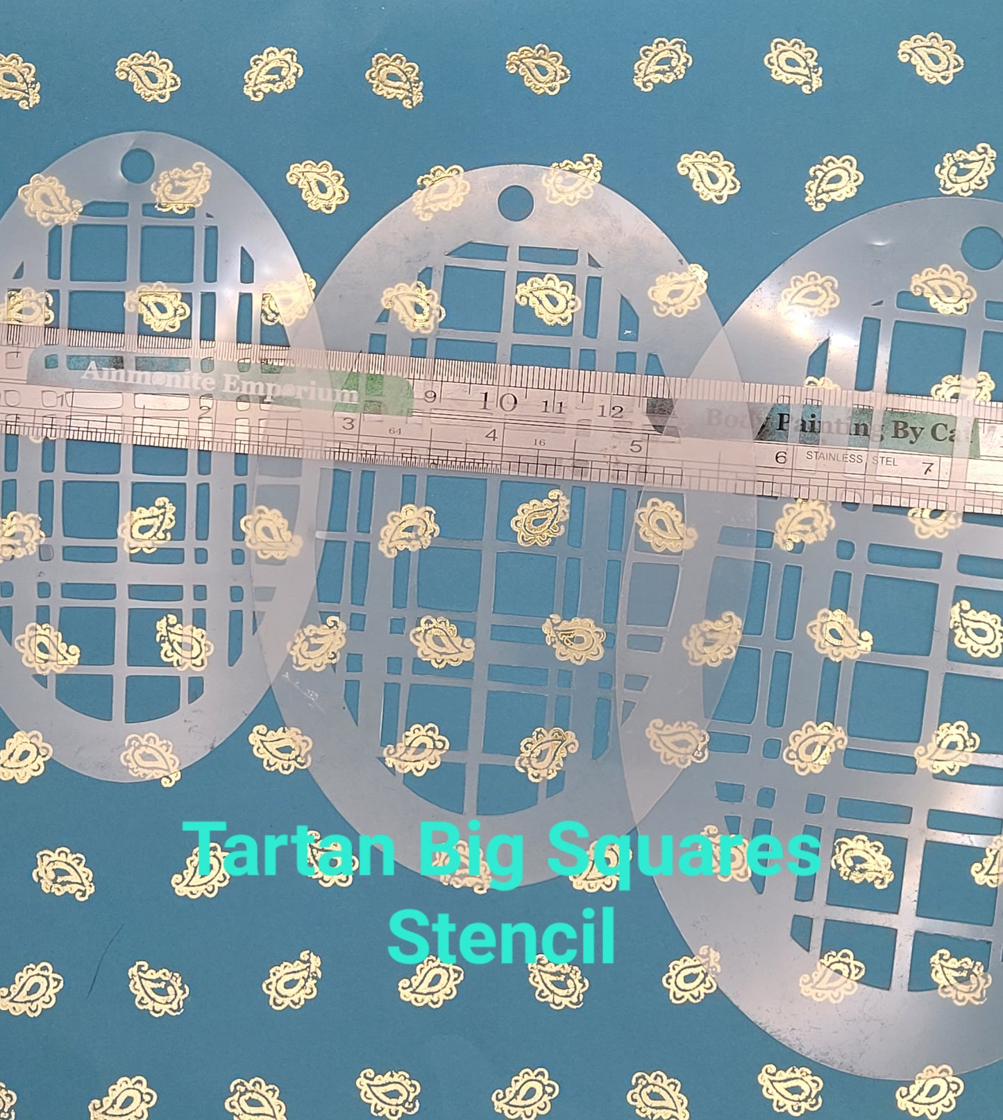 Tartan Plaid Scottish Stencil decor facepaint airbrush bodyart