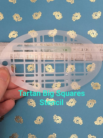 Tartan Plaid Scottish Stencil decor facepaint airbrush bodyart