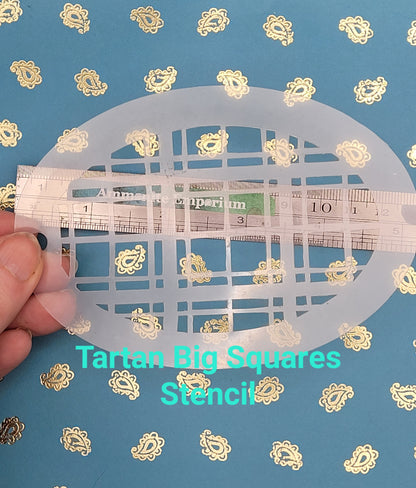 Tartan Plaid Scottish Stencil decor facepaint airbrush bodyart