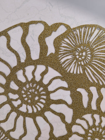 Papercut Fossil Ammonite Assemblage or Single Ammonite