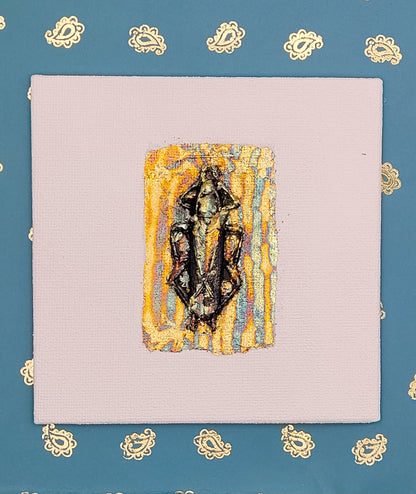 Iridescent Insects (Metallic Gold Foil 3d Art) Decor Art