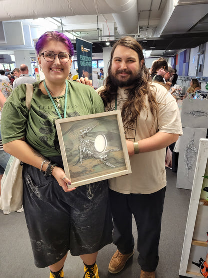 Silvery Sea Rex Pliosaur (Aluminium Marine Reptile Fossil Art)