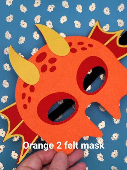 Felt Dino Dragon Monster Party Decoration Masks