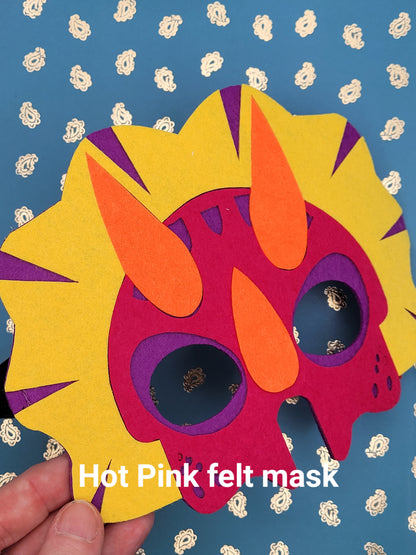 Felt Dino Dragon Monster Party Decoration Masks