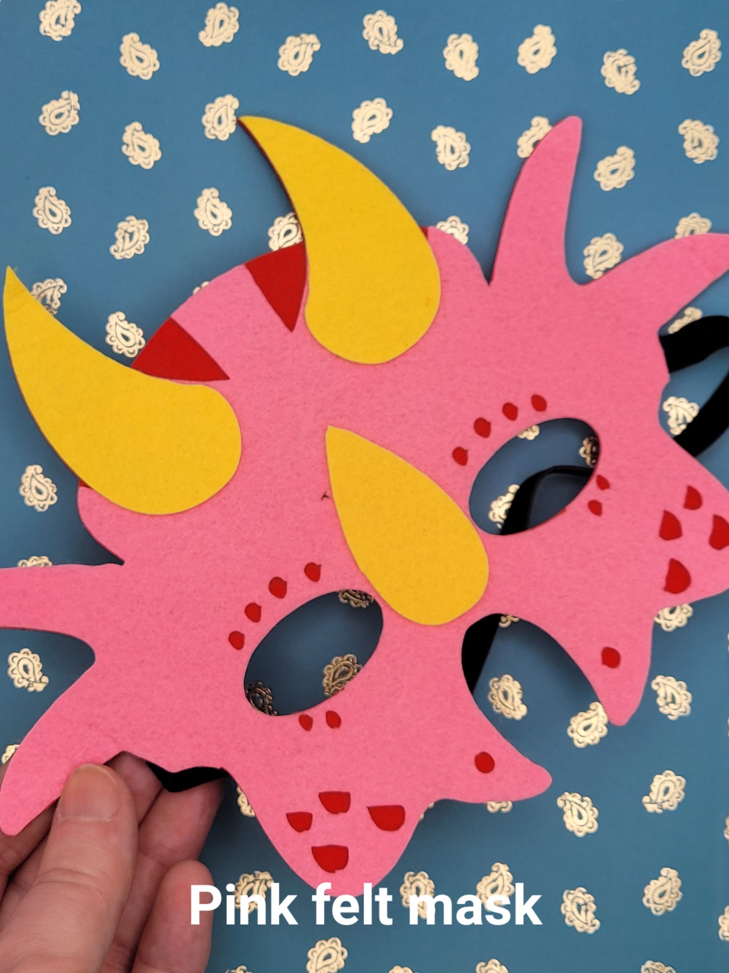 Felt Dino Dragon Monster Party Decoration Masks