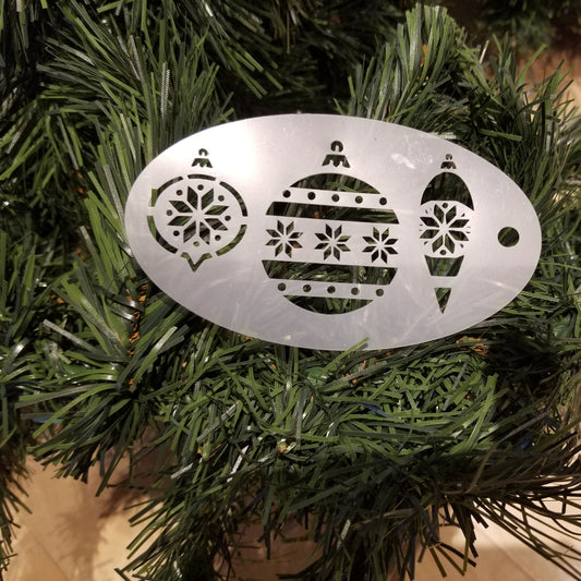 3 Different Bauble Christmas Stencil decor facepaint airbrush bodyart