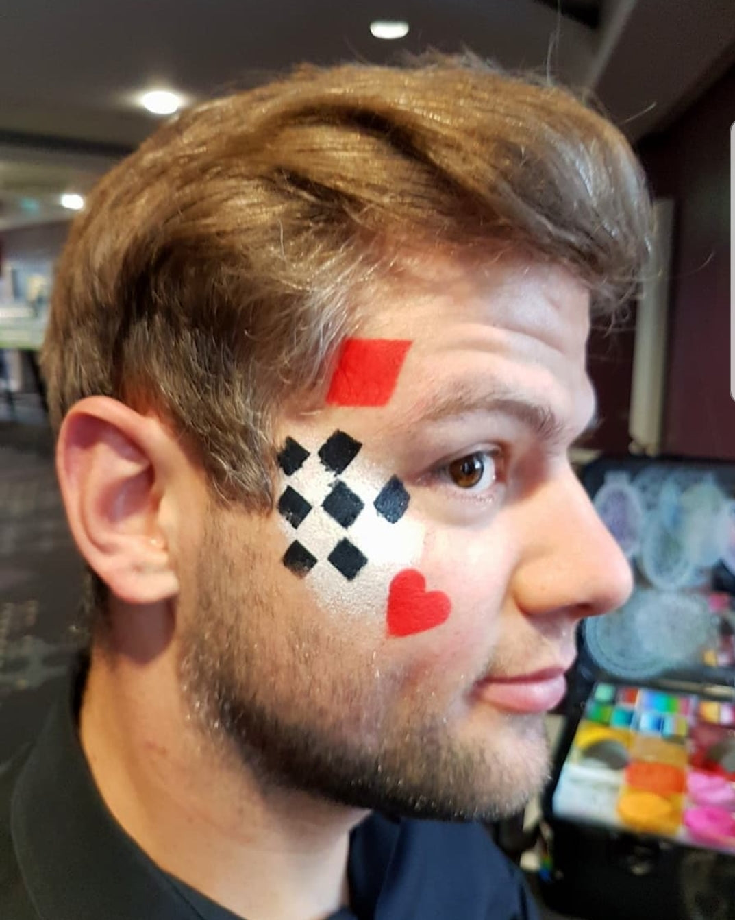 Alice in Wonderland Looking Glass cards chess Stencil face paint bodyart cakecraft