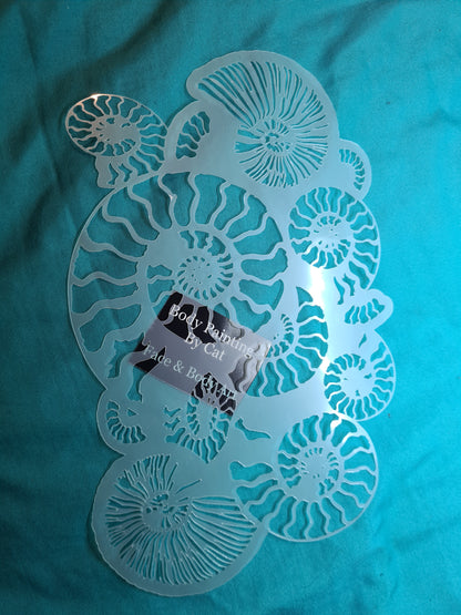 Fossil Ammonite assemblage snail mollusc spiral jurassic Stencil deathbed