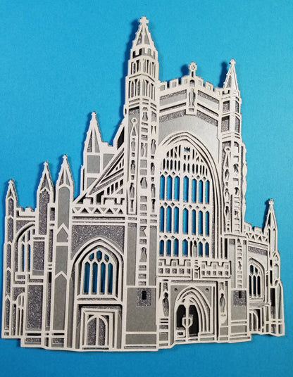 Bath Abbey. Papercut Multi Layer Landscape Art Landmark