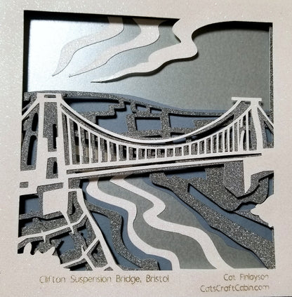 Clifton Suspension Bridge, Bristol Papercut Multi Layer Landscape Art Landmark