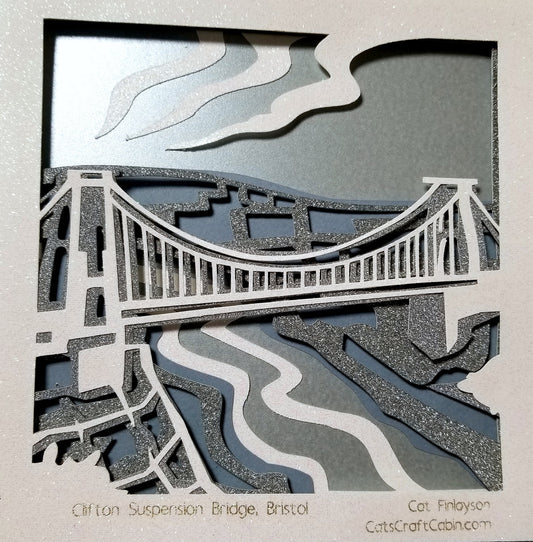 Clifton Suspension Bridge, Bristol Papercut Multi Layer Landscape Art Landmark