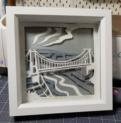 Clifton Suspension Bridge, Bristol Papercut Multi Layer Landscape Art Landmark
