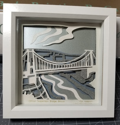 Clifton Suspension Bridge, Bristol Papercut Multi Layer Landscape Art Landmark