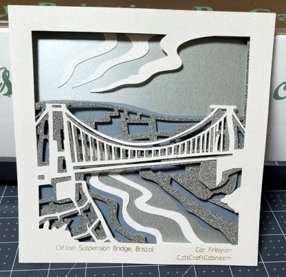 Clifton Suspension Bridge, Bristol Papercut Multi Layer Landscape Art Landmark