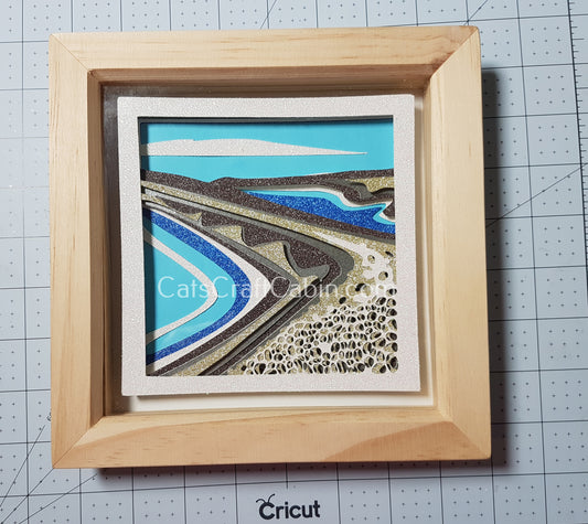 Chesil Beach Fleet Lagoon Papercut Multi Layer Landscape Art Dorset Landmark