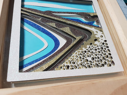 Chesil Beach Fleet Lagoon Papercut Multi Layer Landscape Art Dorset Landmark