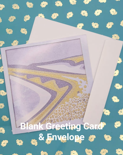 Chesil Beach Dorset Fleet Papercut Layered Blank Greetings Card & Envelope