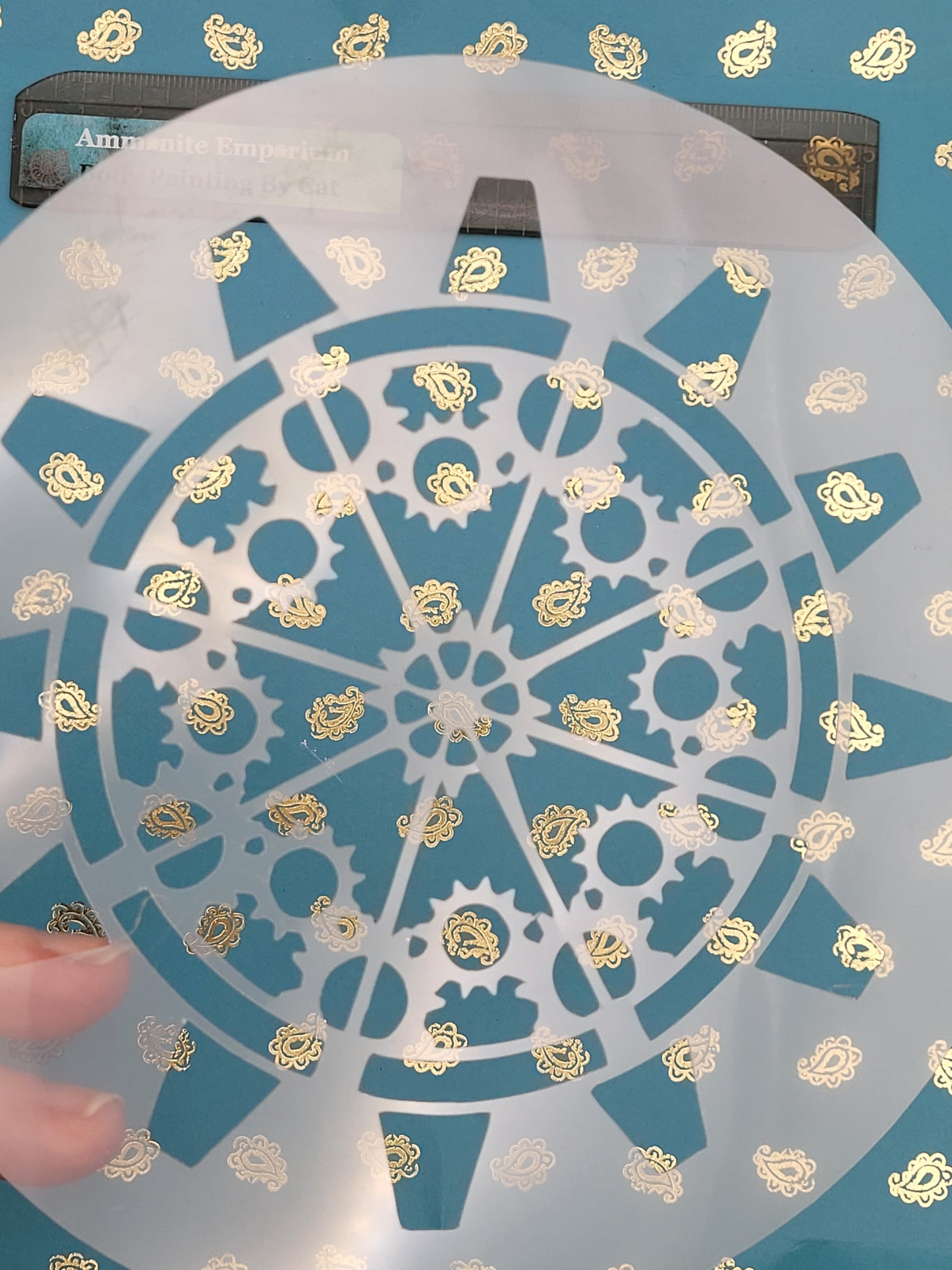 Steampunk cog clock mechanical Stencil face paint airbrush