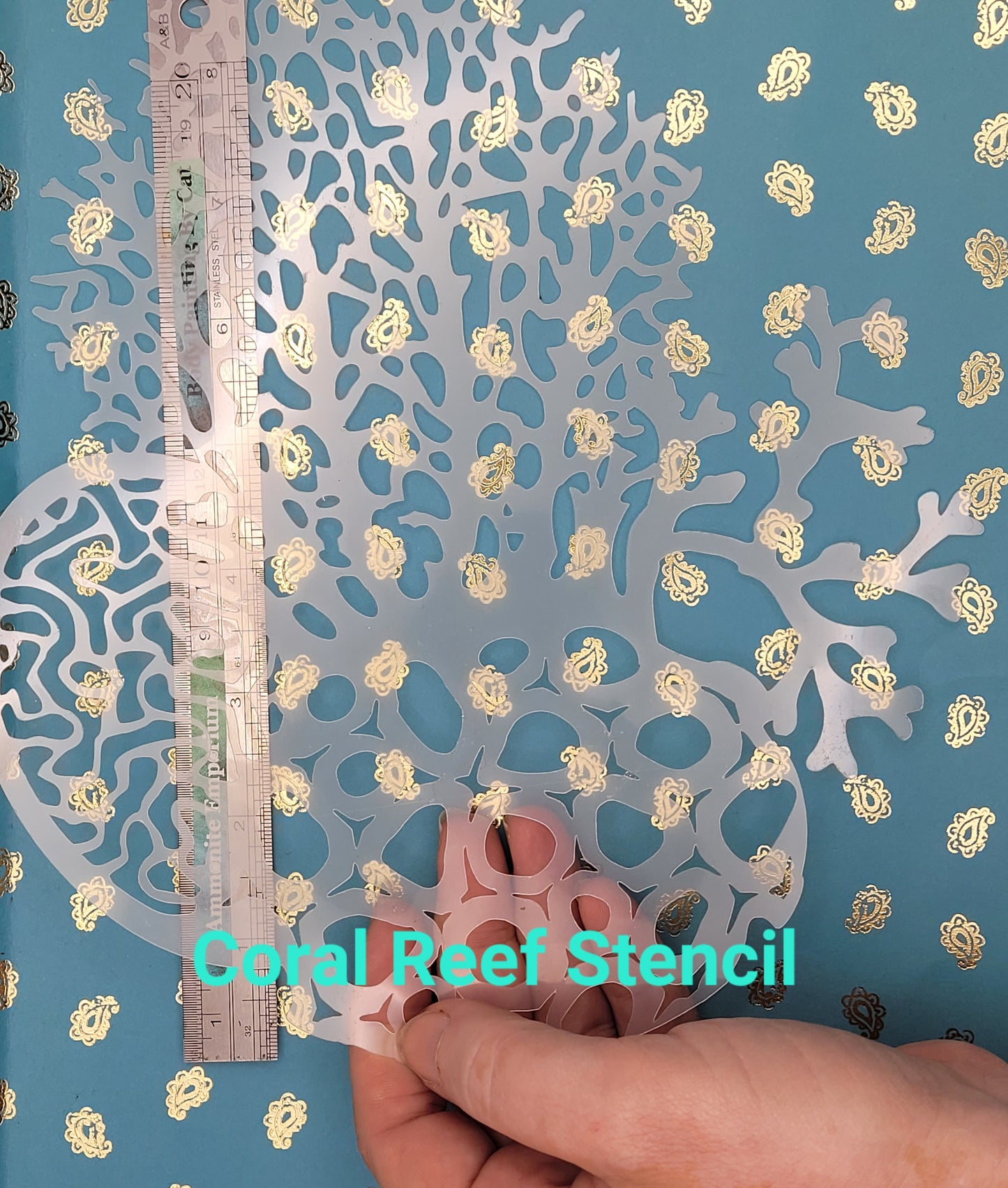 Coral reef staghorn fan brain reusable stencil facepaint bodyart cakecraft